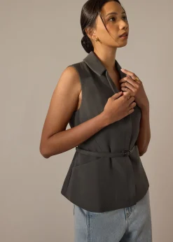 Ling Belted Tailored Vest