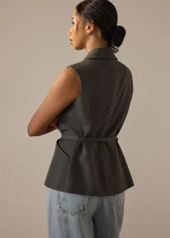 Ling Belted Tailored Vest