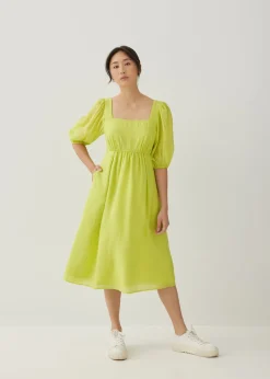 Lisbeth Textured Cross Back Midi Dress