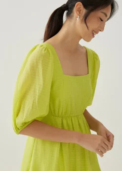 Lisbeth Textured Cross Back Midi Dress