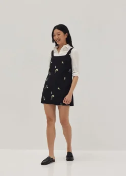 Lisbon Embroidered Square Neck Dress