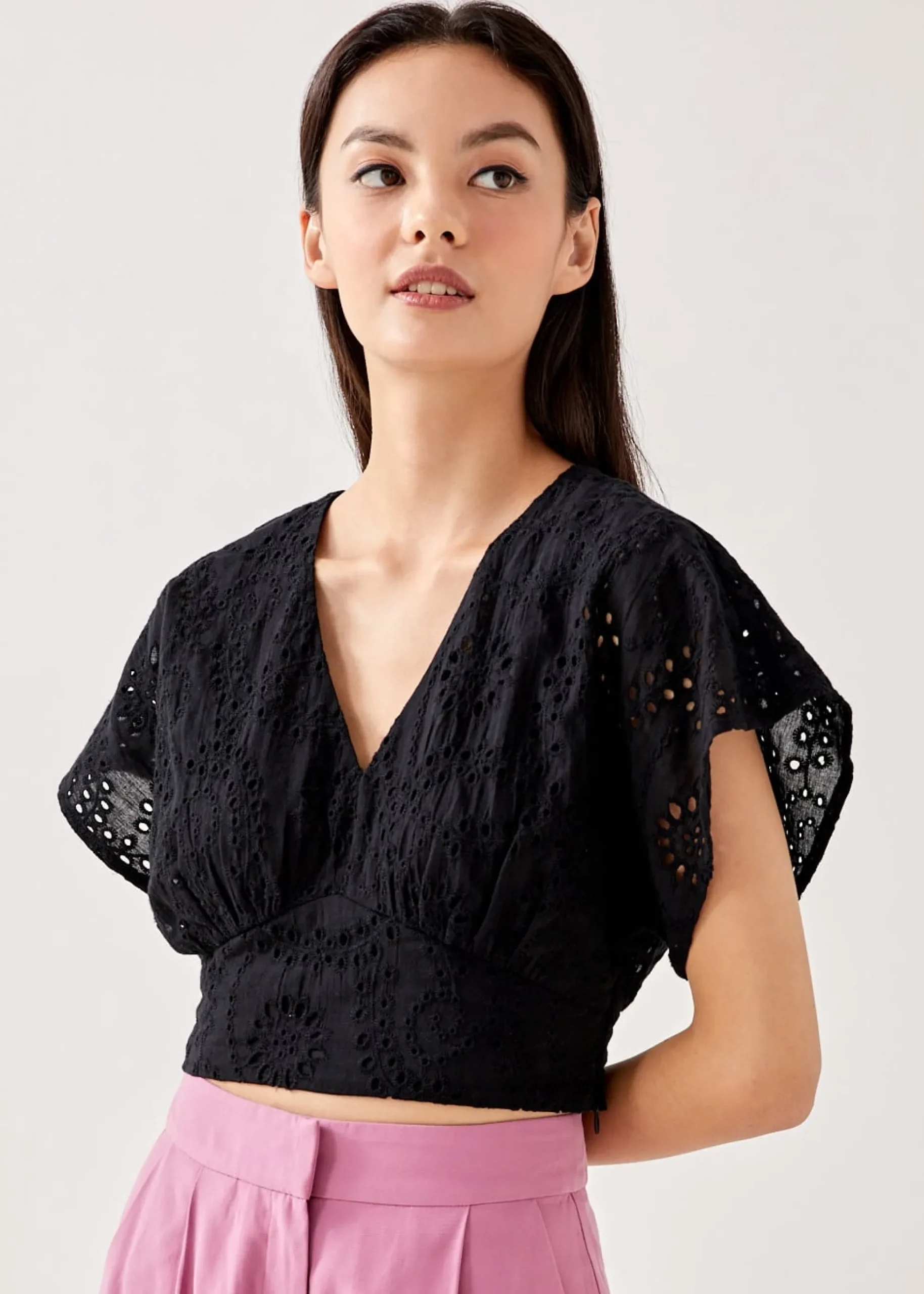 Lithany Broderie Smocked Top