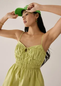 Lolit Cotton Ruched Fit & Flare Dress