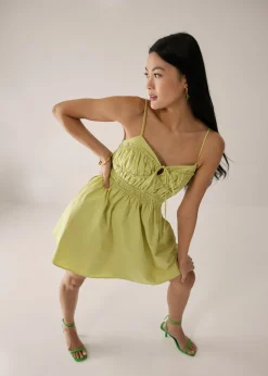 Lolit Cotton Ruched Fit & Flare Dress