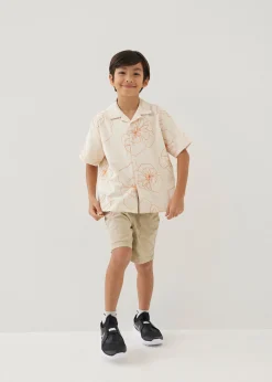 Lucas Embroidered Collared Shirt in Rekindled Blooms