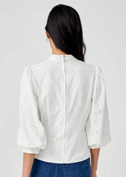Lucia Broderie Anglaise Balloon Sleeve Blouse