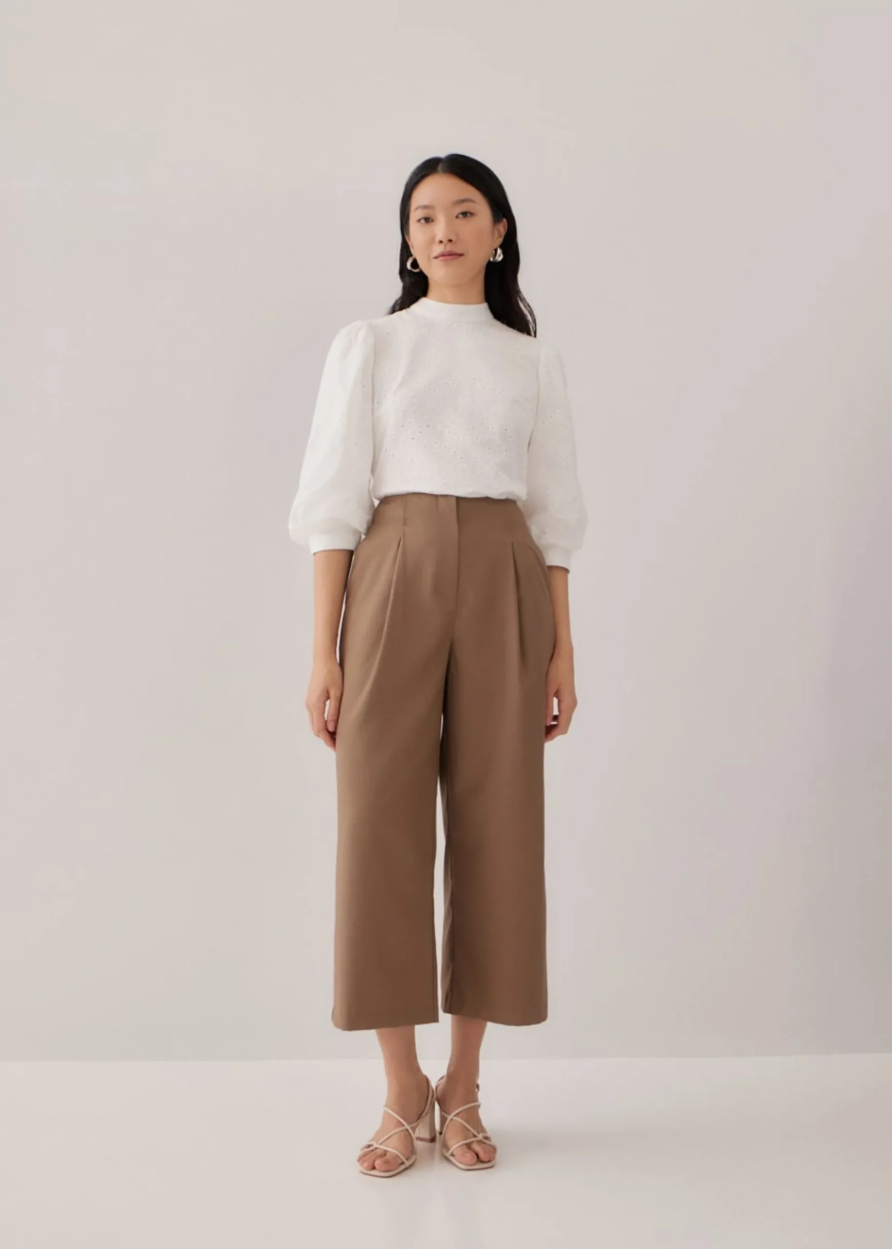 Lucia Broderie Anglaise Balloon Sleeve Blouse