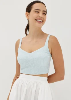 Lucia Tweed Bustier Padded Top