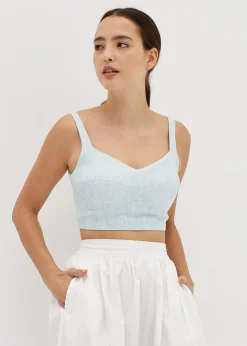 Lucia Tweed Bustier Padded Top