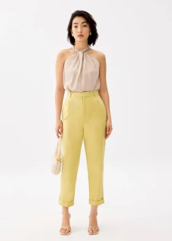 Lynn Tailored Peg Leg Chino Pants