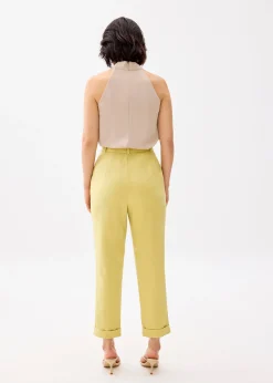 Lynn Tailored Peg Leg Chino Pants