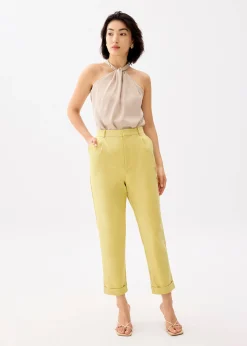 Lynn Tailored Peg Leg Chino Pants