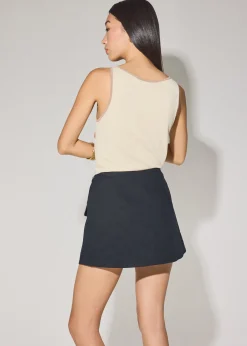 Lyocell Cargo A-line Mini Skort