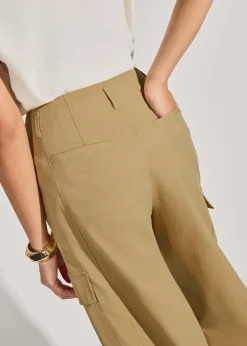 Lyocell Cargo Mid Waist Cocoon Pants