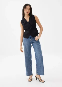 Mae Tailored Cross Over Top