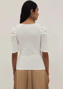Maeva Puff Sleeve Knit Top