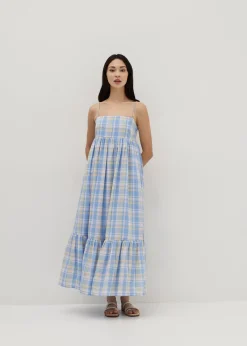 Maggie Plaid Ruffle Babydoll Dress