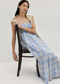 Maggie Plaid Ruffle Babydoll Dress
