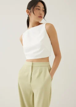Mailea Boat Neck Crop Top