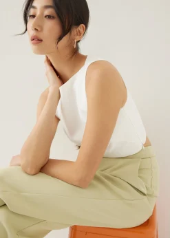 Mailea Boat Neck Crop Top