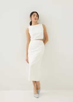 Mailea Boat Neck Crop Top