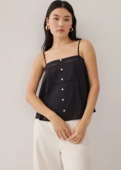 Maisa Lace Trim Straight Neck Camisole