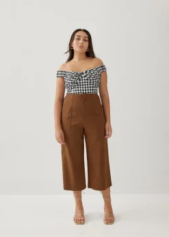 Maizie Gingham Off Shoulder Top