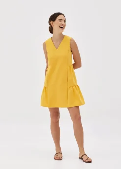 Maloni Tiered Mini Shift Dress