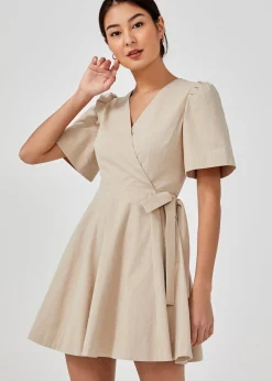 Malvina Textured Wrap Dress