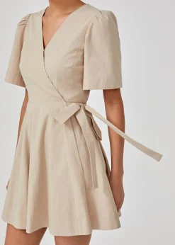 Malvina Textured Wrap Dress
