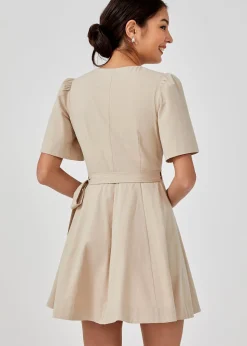Malvina Textured Wrap Dress