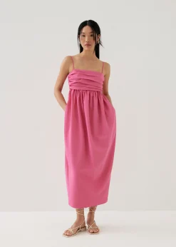 Manika Ruched Tulip Maxi Dress