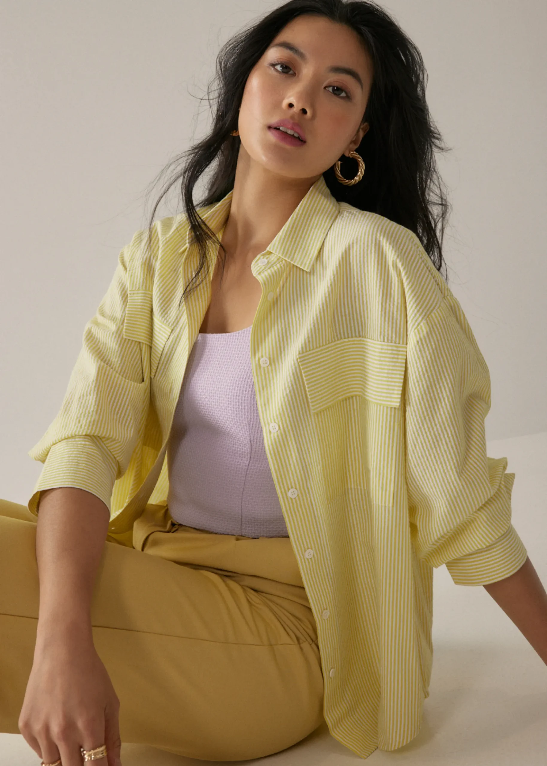 Mariah Striped Oversized Shirt