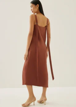 Mariette Satin Column Midaxi Dress