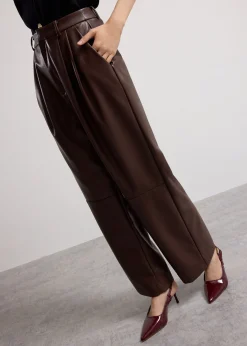 Martine Vegan Leather Straight Leg Pants