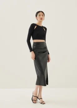 Maudi Knit Fitted Crop Top