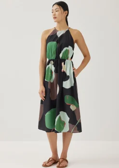 Maurice Cut Out Midi Dress in Artful Blooms