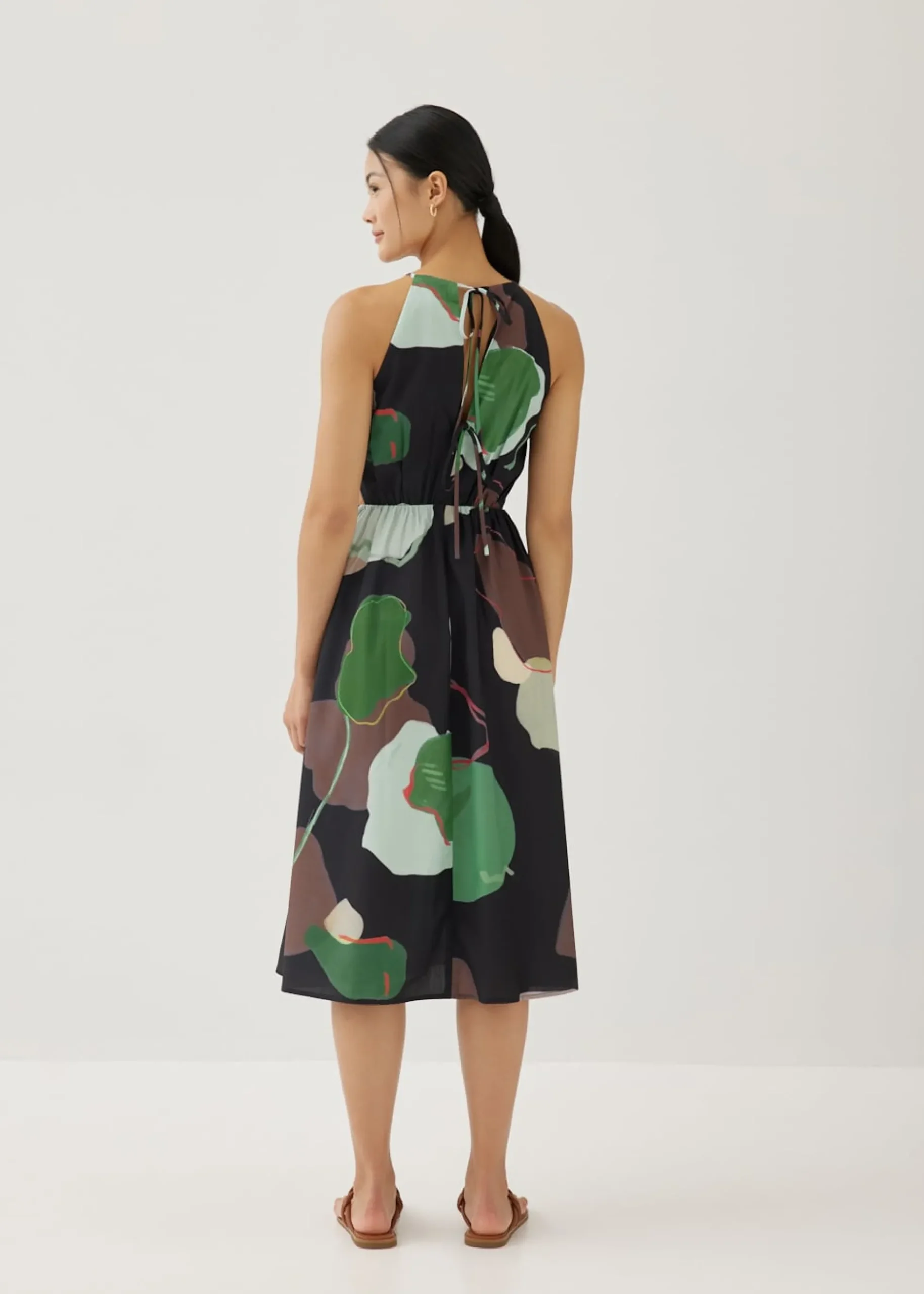Maurice Cut Out Midi Dress in Artful Blooms