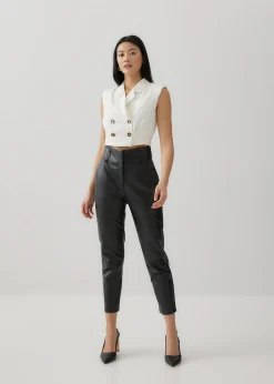 Maxene Padded Linen Vest