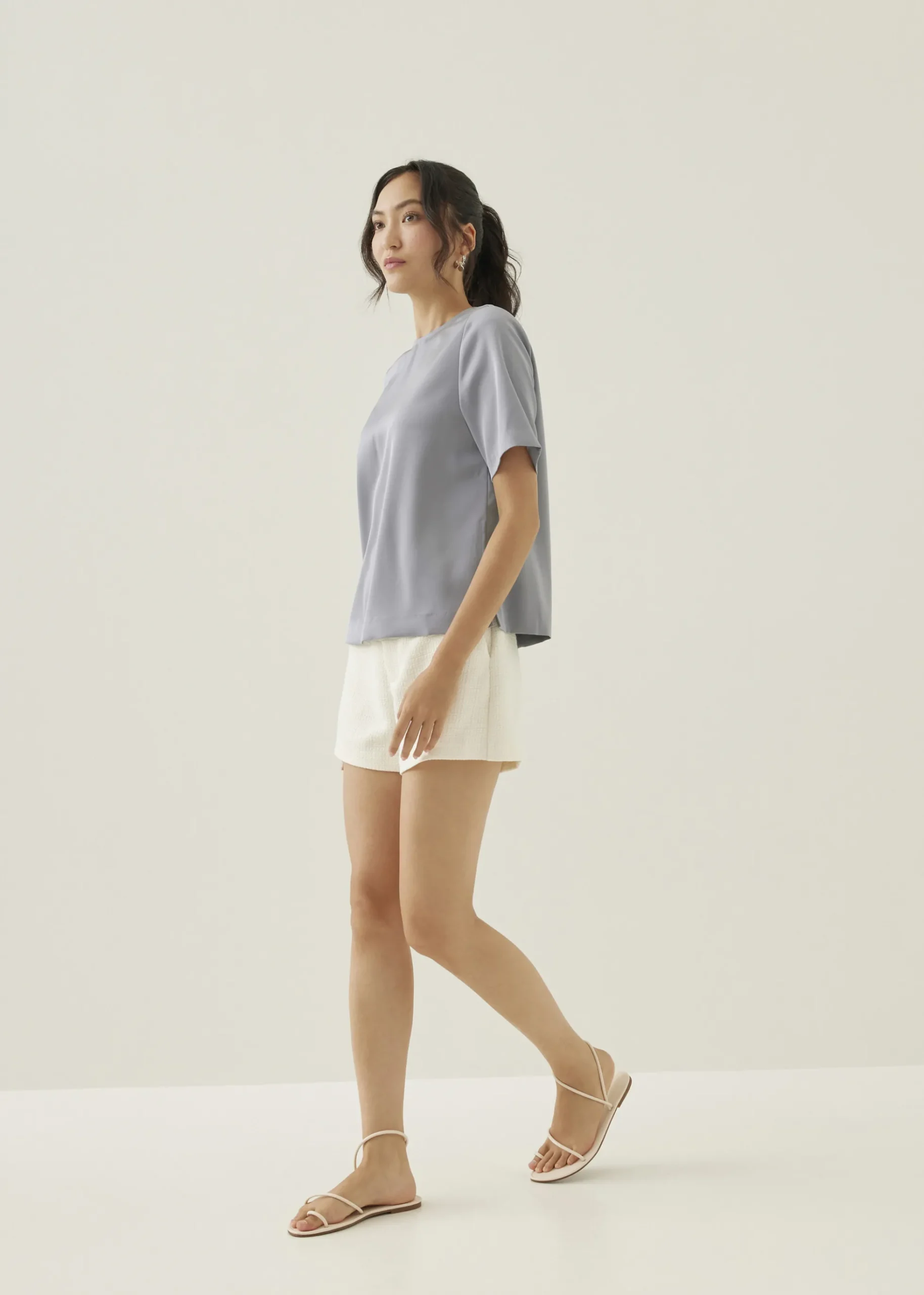 Merlie Relaxed Satin Shell Top