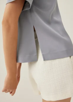 Merlie Relaxed Satin Shell Top