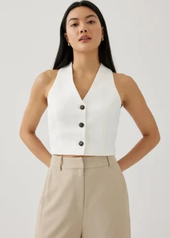 Merlin Tweed Crop Vest