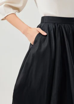 Mid Waist Bubble Midaxi Skirt
