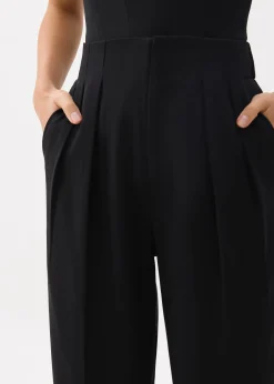 Mika Elastic Pleated Peg Leg Pants