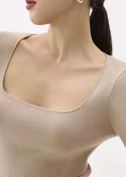 Mikaela Knit Square Neck Top