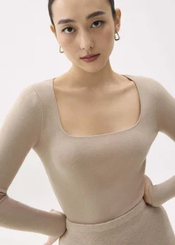 Mikaela Knit Square Neck Top