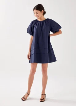 Mikay Puff Sleeve Trapeze Dress