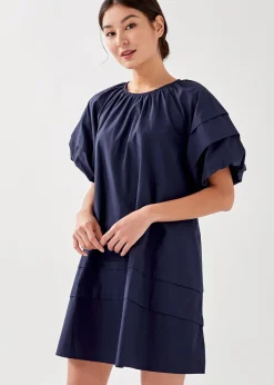 Mikay Puff Sleeve Trapeze Dress