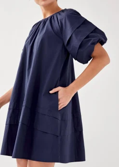 Mikay Puff Sleeve Trapeze Dress