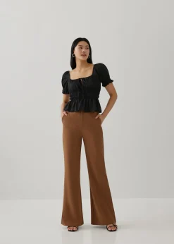 Minerva Elastic Puff Sleeve Top